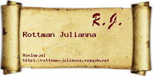 Rottman Julianna névjegykártya